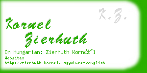 kornel zierhuth business card